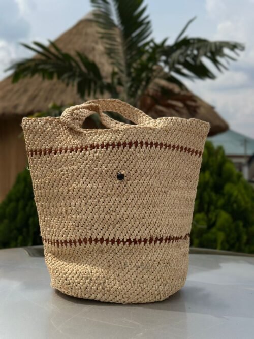 Africa Handwoven Natural Straw Tote Bag