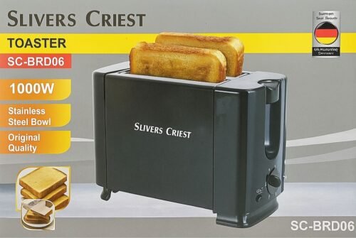 Toaster SC-BRD06 — Sleek black 2-slice toaster