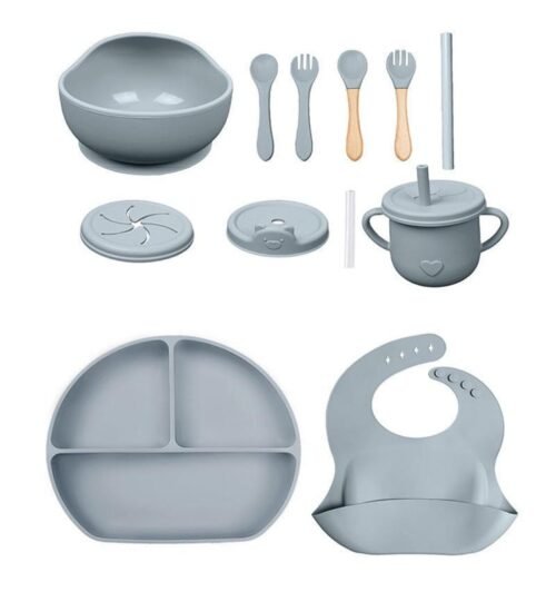 11-Piece Silicone Baby Feeding Set