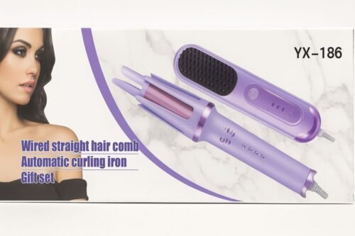 YX-186 Hair Styling Set – Straightener Comb & Curler