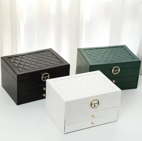 Luxury Multi-Layer Jewelry Box – Leather Finish
