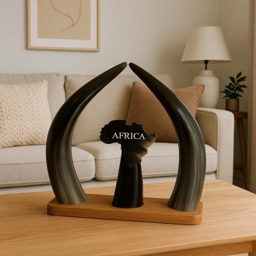 African Horn Art Sculpture