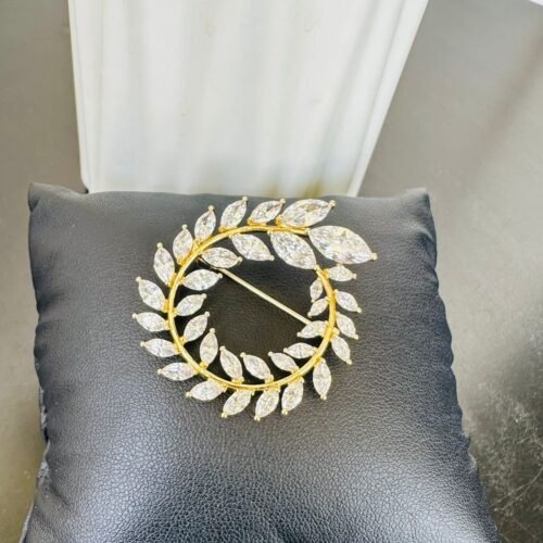 Crystal Laurel Elegance Brooch