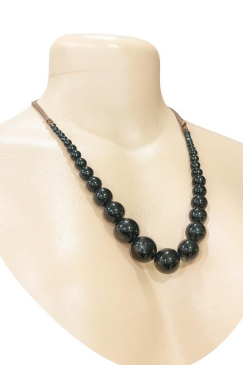 Midnight Gloss Beaded Statement Necklace