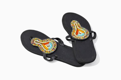 Rainbow Drop Beaded Sandals