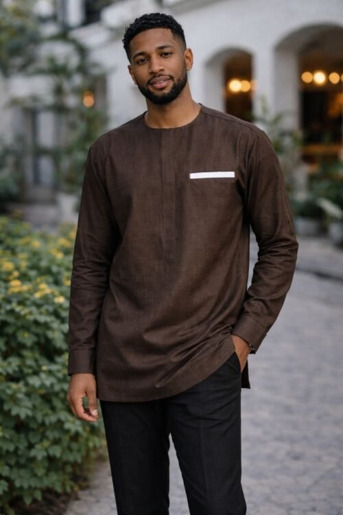 Luxury Minimalist Longline Shirt-Size L